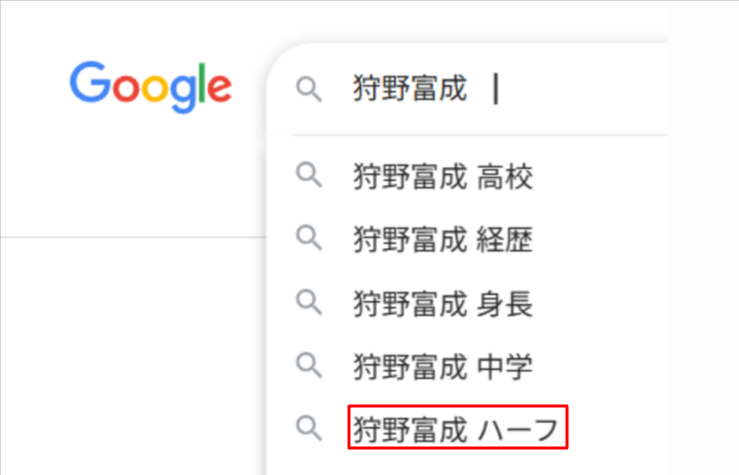 狩野富成googie検索項目